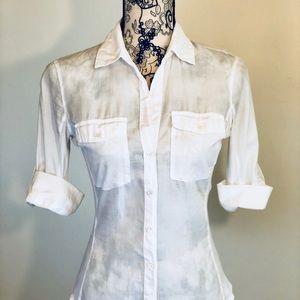 James Perse White button down top